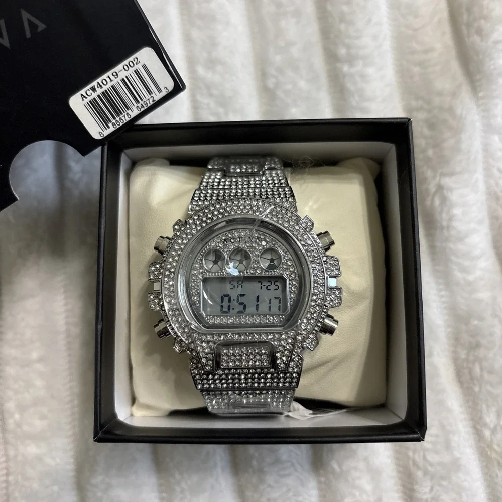 ACW4019-002 - Activa Soluna X Invicta Digital Men's Watch - 51mm, Silver/Diamond